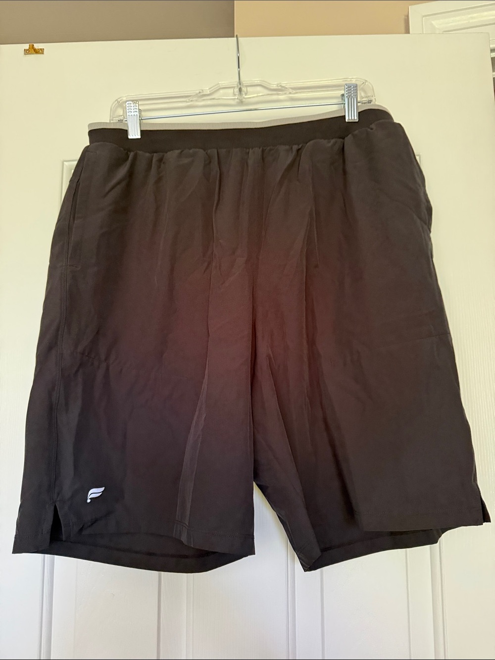 Fabletics Black Men's Athletic Shorts with Subtle Logo